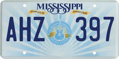 MS license plate AHZ397