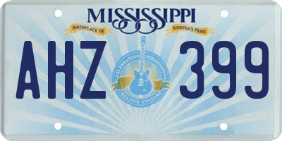 MS license plate AHZ399