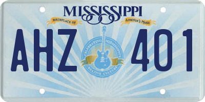 MS license plate AHZ401