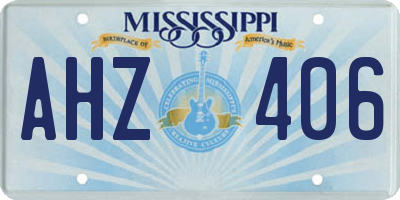 MS license plate AHZ406