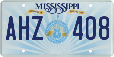 MS license plate AHZ408