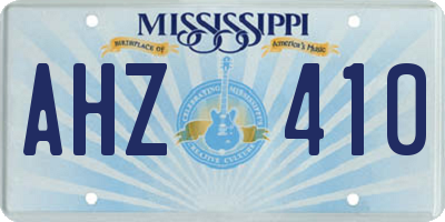 MS license plate AHZ410