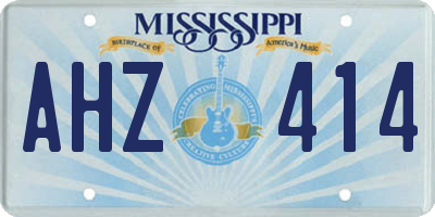 MS license plate AHZ414