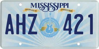 MS license plate AHZ421
