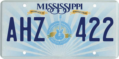 MS license plate AHZ422