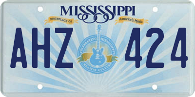 MS license plate AHZ424