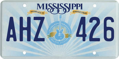 MS license plate AHZ426