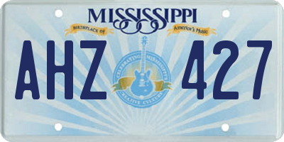 MS license plate AHZ427