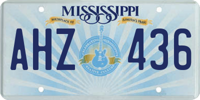 MS license plate AHZ436