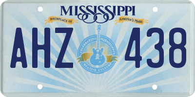 MS license plate AHZ438