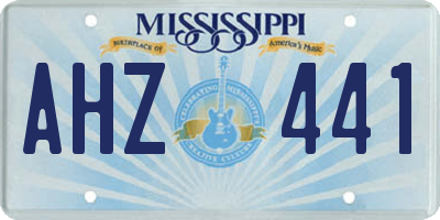 MS license plate AHZ441