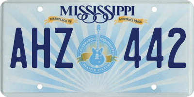 MS license plate AHZ442