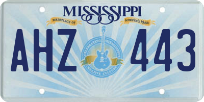 MS license plate AHZ443