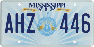 MS license plate AHZ446