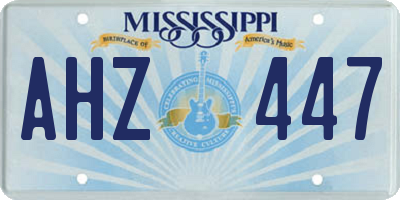 MS license plate AHZ447