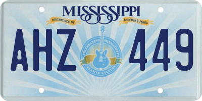 MS license plate AHZ449