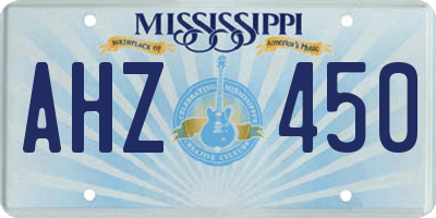 MS license plate AHZ450