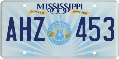 MS license plate AHZ453