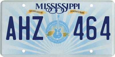 MS license plate AHZ464
