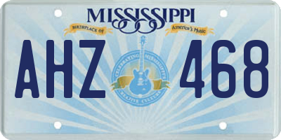 MS license plate AHZ468