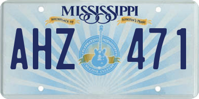 MS license plate AHZ471