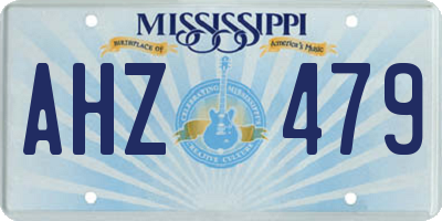 MS license plate AHZ479