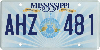 MS license plate AHZ481