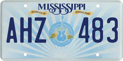 MS license plate AHZ483