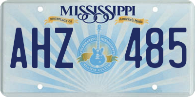 MS license plate AHZ485