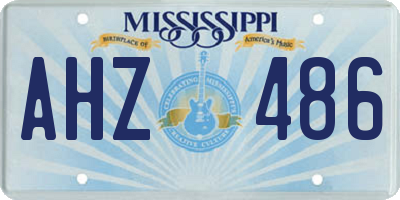 MS license plate AHZ486