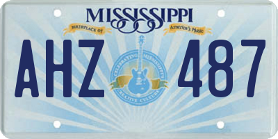 MS license plate AHZ487