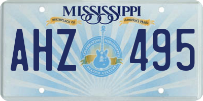 MS license plate AHZ495