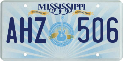 MS license plate AHZ506