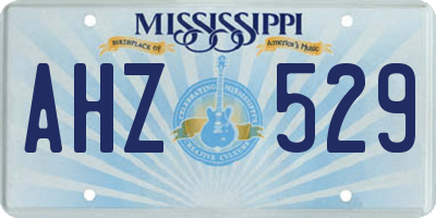 MS license plate AHZ529
