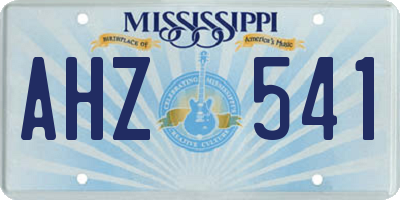 MS license plate AHZ541