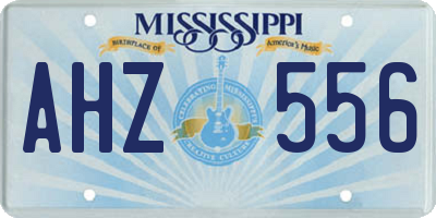 MS license plate AHZ556