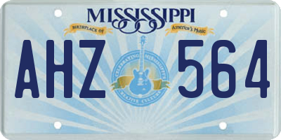 MS license plate AHZ564