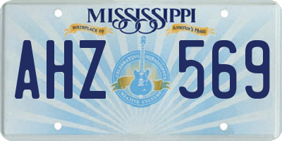 MS license plate AHZ569