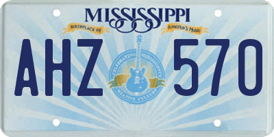 MS license plate AHZ570