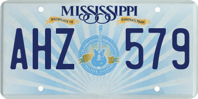 MS license plate AHZ579