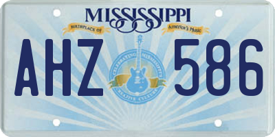 MS license plate AHZ586