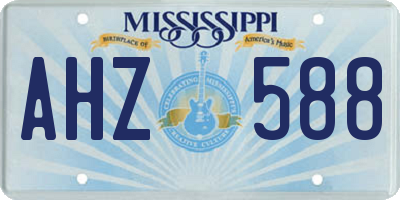 MS license plate AHZ588