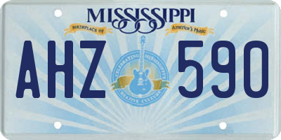 MS license plate AHZ590