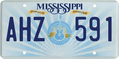 MS license plate AHZ591