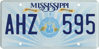 MS license plate AHZ595