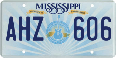 MS license plate AHZ606
