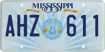 MS license plate AHZ611