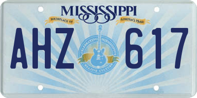 MS license plate AHZ617