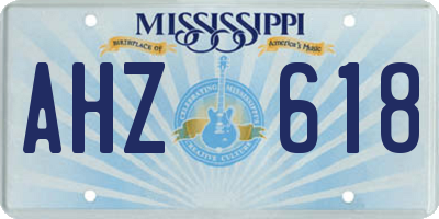 MS license plate AHZ618