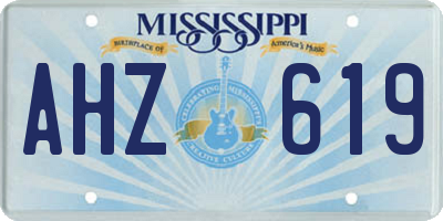 MS license plate AHZ619